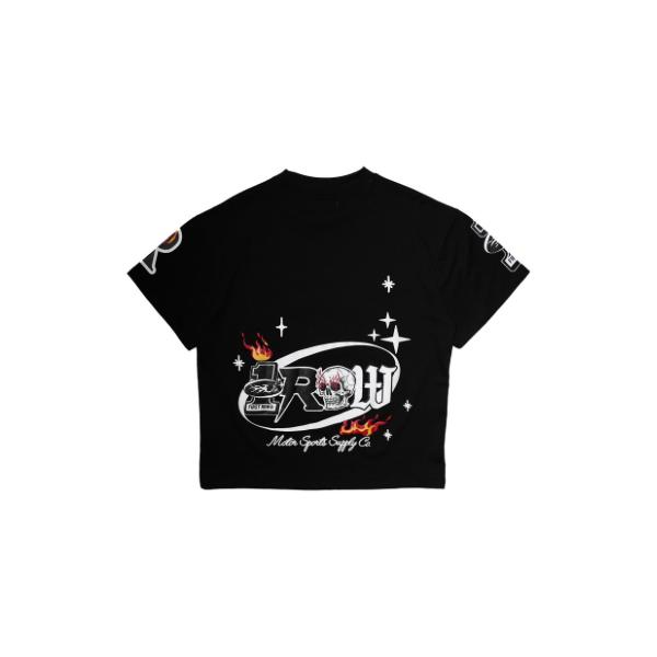 Louis Patch Graphic Tee First Row with Puff Printed Menswear Top Underwear Streetwear T-shirt Crewneck Round Neck Casual Short Stylish