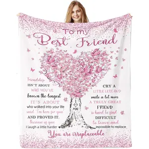 JOOCAR Best Friend Birthday Gifts, Gifts for Best Friend Women, Bestie Gifts Blanket BFF Gifts, Soul Sister Graduation Gifts Ideas for Women, Friendship Unique Gifts, My Best Friend Blanket