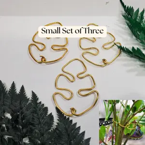 Set of Three Small Plant Wrap Leaf and Stem Support, Perfect Keeping Stems Upright, Neat, and Tidy, Handmade Aesthetically Pleasing plant tie