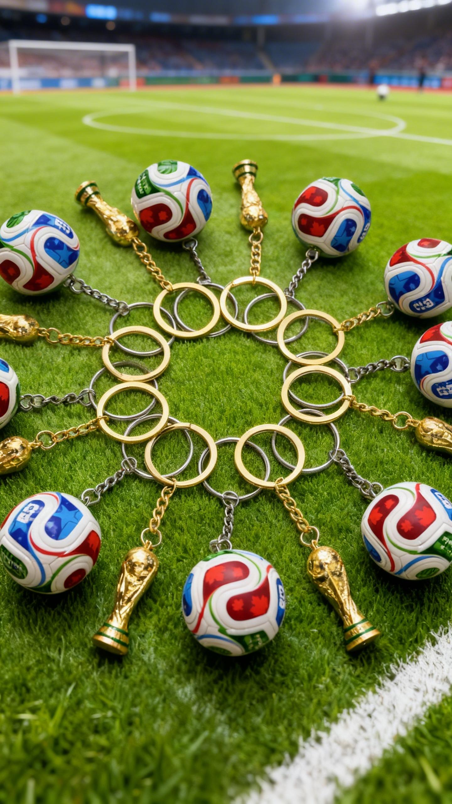 Sports Ball & Gold Trophy Keychain Set, Mini Bag Charm Pendant for Backpack, Handbag, Keys and Party Gifts Sports Ball & Gold Trophy Keychain Set, Mini Bag Charm Pendant for Backpack, Handbag, Keys and Party Gifts