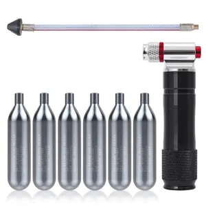 Upgraded Drain Device, AC Drain Line Cleaner Device, AC Drain Line Unclogger Tool, with 6 Unthreaded CO2 Cartridges, with a Flexible Hose to Clear All HVAC Clogs