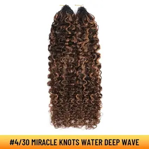 YGwigs Mixed Color Miracle Knots Water Deep Wave Feather Crochet Human Hair