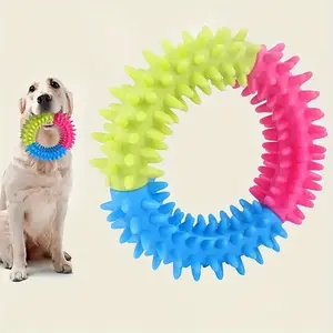 Durable Rubber Ring Dog Chew Toy, 1 Count Interactive Dog Teething Toy, Pet Teeth Cleaning Toy, Dog & Cat Accessories, Dog & Cat Toys