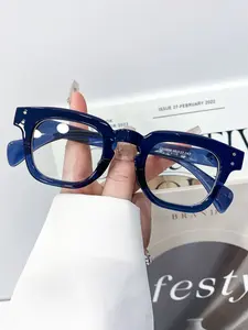 New Square Round Small Frame Fashion Glasses, Classic Versatile Unique High-End Style, Unisex Daily Simple Dressing Decoration Eyewear, Eyeglasses Frames, Square Eyed Glasses