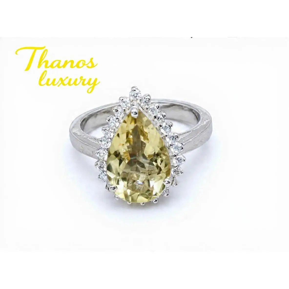 Adjustable Yellow Stone Ring