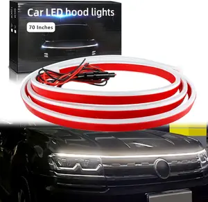 71 Inch High Brightness Automotive Hood Gap LED Strip, Dynamic Scan Activated Design, Suitable for Ambient Lighting Decorations, Daytime Driving Kits