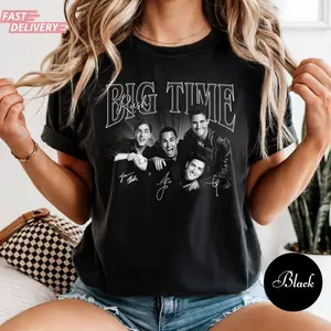 Big Time Rush Tour 2025 Shirt, Big Time Rush Band Pop Music Fan Shirt, Vintage Harmony T-Shirt, 90s Music Shirt BTR Fan Gift Cotton Top