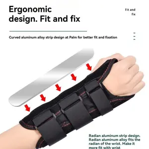Right Hand Wrist Support Brace, Pain Relief for Sprains and Injuries, Rigid Ankle Stabilizer for Men and Women, All-Season Use
