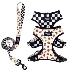 Three Mutts Market Hungry Mutt Reversible Dog Harness & Leash Set