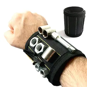 Magnetic Wristband, Adjustable Breathable Tools Storage Armband, Wrist Magnet Screw Holder, Magnetic Wrist Strap For Holding Tools, Screws, Nails, Bolts, Drilling Bits