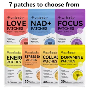 Acidential Labs Skin Patch Set, Facial Patches, Nad+, Stress Relief, Collagen, Energy, Love, Focus, Dopamine, Waterproof, Sweatproof, 30 Patches