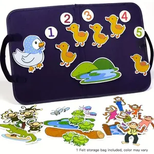 Animal Story Board Set, Flannel Animal Interactive Games, Felt Crafts, Easy To Stick, Duck Board Games, Tabletop Games