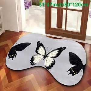 Colorful Irregular Shaped Rug, Washable Non-Slip Design, Ideal for Hallway/bathroom/living Room, Durable and Easy to Clean