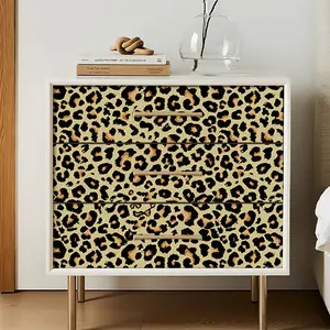 Leopard Print Wallpaper for Bedroom Living Room Kitchen Wall Decor, Home Decoration Self-Adhesive Removable Wallpaper Roll