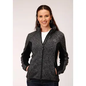 Womens Melange Charcoal Grey Tech Jacket