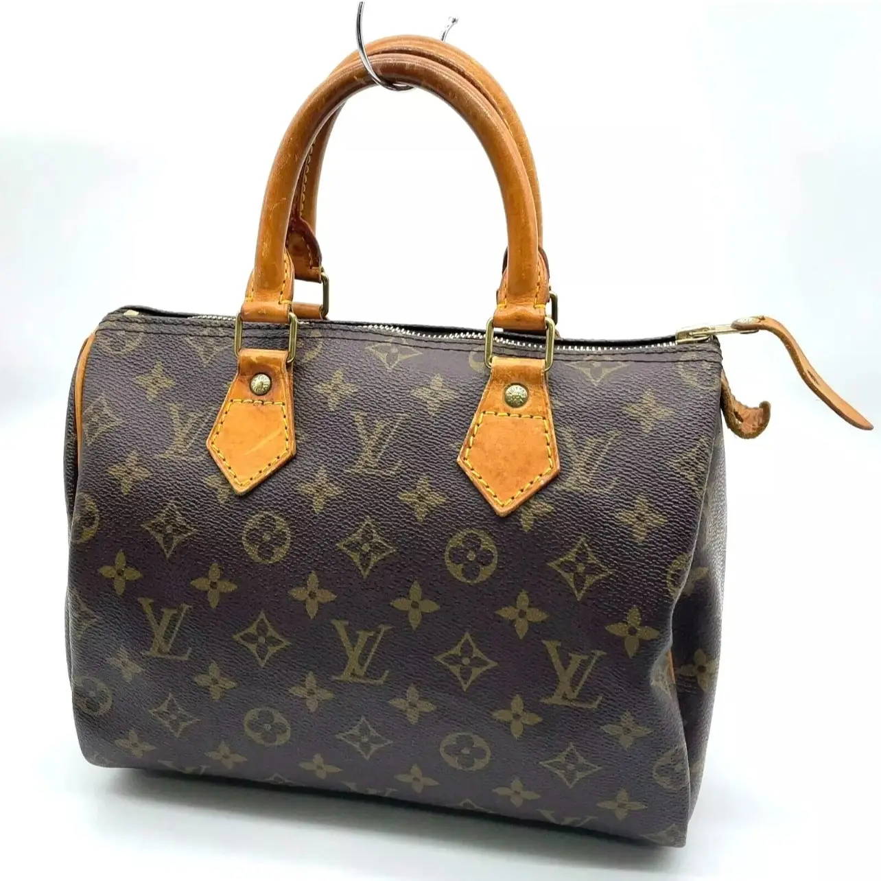 Pre-owned Louis Vuitton Canvas Mini Bags Handbag Mini Boston Duffel bag Speedy 25 Monogram M41528