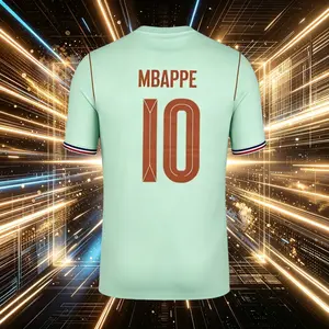 2026 France National Away Green 10# Mbappe 7# Dembele Short And Long Sleeve Soccer Jersey Fans Version