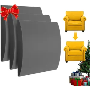 Couch Cushion for Sagging Seat, 20x20x2 inches High-Density Foam Sofa, Cushion Sag Repair, Grey Set of 3