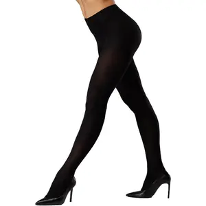 Black Tights for Women, Run Resistant Control Top Panty Hose Opaque Tights, Women's Semi Opaque Tights, Women's Tights Dress Fit