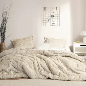 Coma Inducer Oversized Comforter - Spirit Bear Faux Fur - Tundra Beige