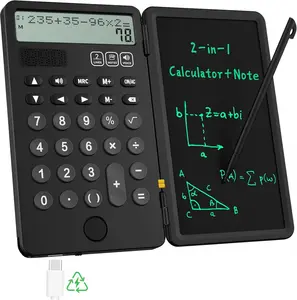 NEWYES Talking Calculators Desktop Rechargeable for School Desk Calculator with Notepad 2-Line Display Office Desk Accessories School Supplies College Kids Calculators for Student Simple Big Button