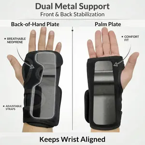 Adjustable Breathable Right Hand Bowling Wrist Brace - Wrist Positioner for Proper Wrist Support & Control, Wrist Guard for Bowling Training & Play