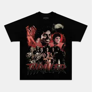 Michael Jackson & Thriller Tee T-shirt & Sweatshirt Unisex Crewneck Made In 100% Cotton, Design & Printed In The USA