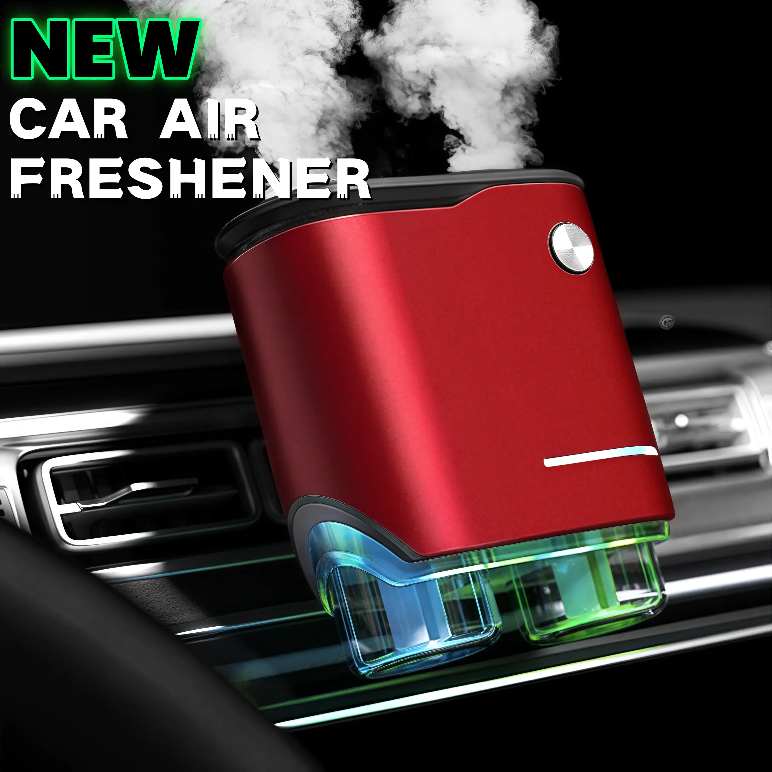 Double Hole Spray Car Air Freshener Diffuser with 20*10ml Essential Oil Strong Scent Perfume Car Aromatherapy Diffuser,Car Interior Accessories