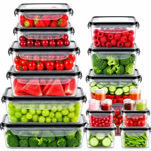 Mother's Day Gift – 40-Piece Extra Large 50oz Airtight Plastic Food Storage Container Set (20 Containers + 20 Lids), Leakproof & Reusable, Microwave and Dishwasher Safe