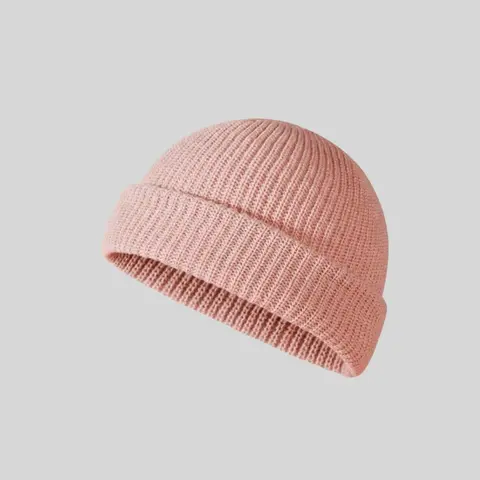 Men's Solid Color Beanie Hat, High Quality Hat, Casual Street Style Knit Hat for Fall & Winter, Fashion Accessories for Daily Wear