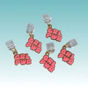 Pink Girl Power USB-C Dust Plug Charm for Kindle E-reader (1 ct) - Phone Accessory Cellphone Smartphone Port