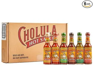Cholula Hot Sauce Variety Pack, Product of Mexico, Gift Set Includes Six 5 Fl Oz Signature Cholula Hot Sauces for Eggs, Pizza, Mexican Dishes, and More, 30 fl oz