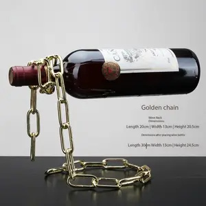 Creative Chain Shape Wine Rack, Stunning Wine Glass Holder, Fashion Home Decor Ornament, Stylish Wine Bottle Stand