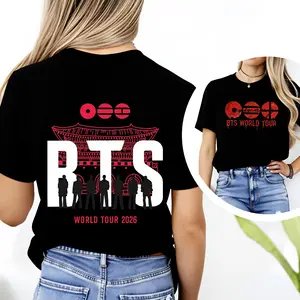 100 Percent Cotton Casual Style T-Shirt  World Tour 2026 Graphic Design Summer And Autumn Wear Perfect Gift For Fans