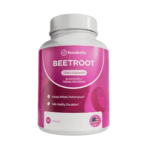 Rosabella Organic Beetroot Capsules (1300mg) for Blood Flow & Heart Health