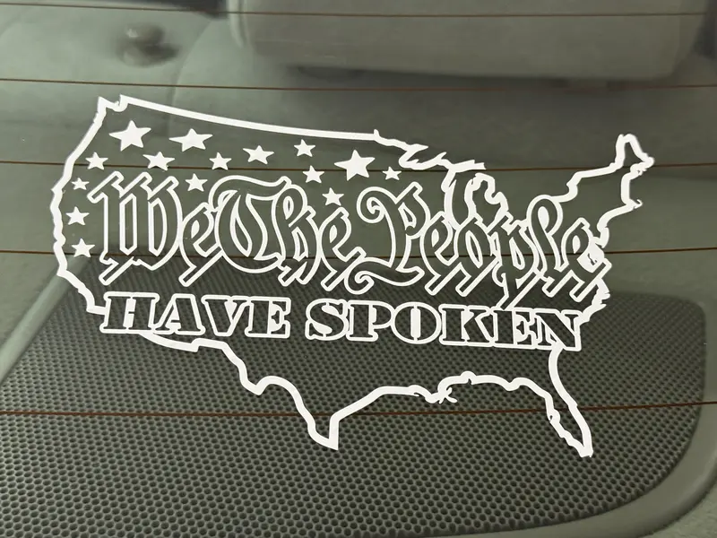 WTP Have Spoken USA Vinyl Decal - 2 PACK SPECIAL Car Decorative Sticker Vehicle Exterior Decoration