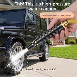 Home high-pressure car wash water gun with booster nozzle a must-have for watering plants and vegetables, and car washing.