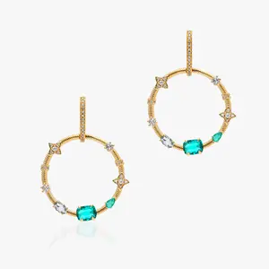 Crystals Circle earrings