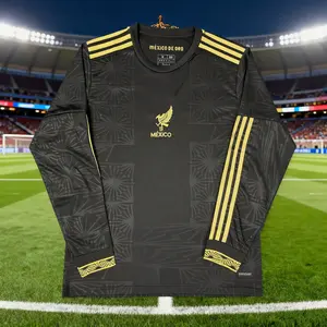 2025  Home Black Long Sleeve Soccer Jersey