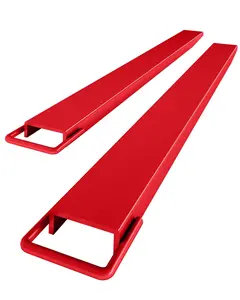 Garvee Fork Extensions, 72 Inch Fork Extensions 4.5 Inch Width, Heavy Duty Steel Fork Extensions, 1 Pair Forklift Extensions with Gloves for Forklift Truck, Red
