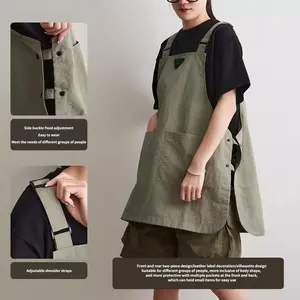 Double-Sided Reversible Apron with Pockets, Adjustable Neck Strap, Durable Polyester Fabric for Kitchen, Cafe, Office, Baking Shop, Kitchen Cooking Aprons