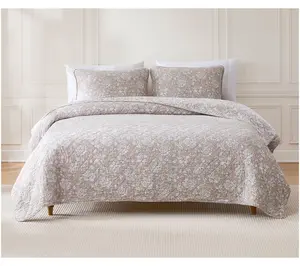 Lush Decor Zara Floral Reversible Quilt Set King/Cal King