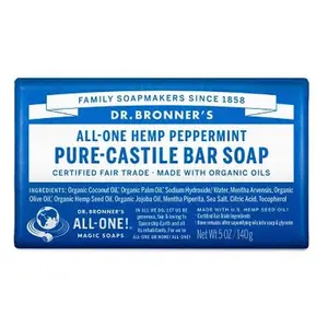 Dr. Bronner's All-One Hemp Peppermint Pure-Castile Bar Soap - 5oz Cleanser Body Care
