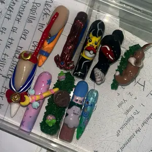 Freestyle Pressons Handmade Charms - Assorted Colorful Charms with Unique Designs and Textures