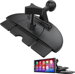 Replacement Cd Slot Mount for Garmin GPS Navi, Carplay Screen, Phone Holder Standard 17mm Ball Adapter CD Mount for 4"-11 inch Car GPS Holder Not Including[Secure 4-Button Lock]
