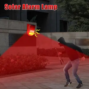 Solar Sound and Light Alarm Motion Sensor 129db Outdoor Security Siren Waterproof Activated Detector Driveway Alarm 6 LEDs Flash Warning Deterrent Strobe System for Home, Farm(Green,2 Pack)