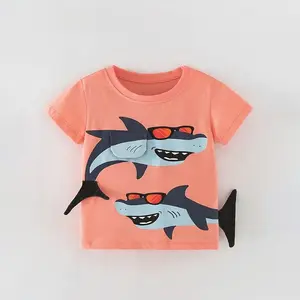 Shark Kids T-Shirt with 3D Tail & Sunglasses
