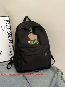 Capybara Turtle Print Cartoon, Soft and Cute Style, Neutral Gender, Nylon Material, Easy to Clean, Perfect for Daily Use, Campus, Travel, Gift