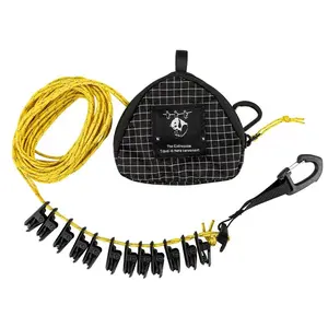 Outdoor Clothesline Portable Storage Lanyard Adjustable Windproof Camping Clothesline Drying Line Camping Accessories For Hiking