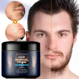 Gentle Hair Removal Cream for Men, Hair Remover Lotion for Face, Body, Underarm, Legs, Arms, Chest, Back, Hair Removal Product for Men, Gentle Depilatory Solution